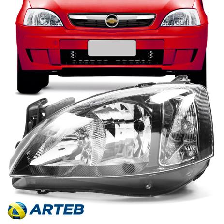 Farol Corsa Hatch 03 A 12 Sedan 08 A 12 Montana 04 A 10 Mascara Negra Lado Esquerdo Original Arteb Menor preço em Farol Corsa Hatch 03 A 12 Sedan 08 A 12 Montana 04 A 10 Mascara Negra Lado Esquerdo Original Arteb