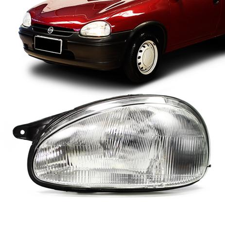 Farol Corsa Wind Hatch Sedan Wagon Pick up 1993 A 2002 Classic 2003 A 2010 Lado Motorista - Fortluz Menor preço em Farol Corsa Wind Hatch Sedan Wagon Pick up 1993 A 2002 Classic 2003 A 2010 Lado Motorista - Fortluz