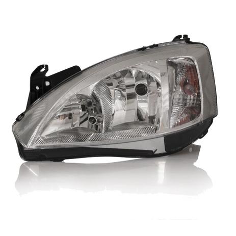 Farol cromado Corsa Montana 03 04 05 06 07 08 09 10 pisca raiado - Cabeça car Menor preço em Farol cromado Corsa Montana 03 04 05 06 07 08 09 10 pisca raiado - Cabeça car