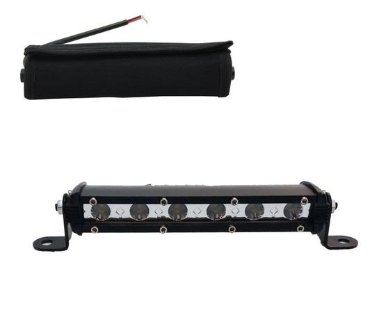 Farol de LED tipo Barra com 6 LEDS 18W Alcance de 100 metros - Largura: 18 cm - Inclui: Capa de Neoprene - Orion Menor preço em Farol de LED tipo Barra com 6 LEDS 18W Alcance de 100 metros - Largura: 18 cm - Inclui: Capa de Neoprene - Orion
