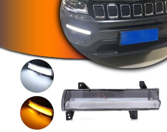 Farol de milha em LED DRL Jeep Compass Menor preço em Farol de milha em LED DRL Jeep Compass