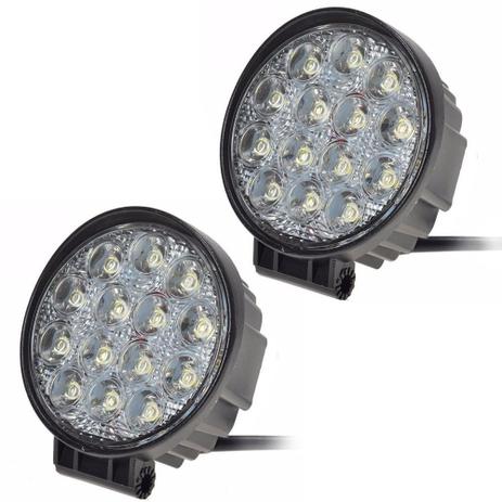 Farol De Milha Kit 2 Refletor Carro Lancha Barco 14 Leds 42w 12v 24v - Ab midia é boa?