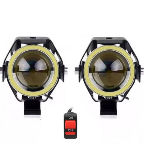 Farol de Milha Moto O Par Universal Com Interruptor Led Angel Eyes Neblina Automotivo (BSL-U7) - Abmidia Menor preço em Farol de Milha Moto O Par Universal Com Interruptor Led Angel Eyes Neblina Automotivo (BSL-U7) - Abmidia
