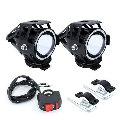 Farol de Milha Moto O Par Universal Led Angel Branco Com Interruptor (ZE-0049) - Ab midia Menor preço em Farol de Milha Moto O Par Universal Led Angel Branco Com Interruptor (ZE-0049) - Ab midia