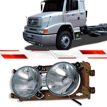 FAROL DUPLO LE MERCEDES BENZ 1620 BICUDINHO Ano 2000 Em Diante USA LÂMPADA H1 / H1 - Nino Menor preço em FAROL DUPLO LE MERCEDES BENZ 1620 BICUDINHO Ano 2000 Em Diante USA LÂMPADA H1 / H1 - Nino
