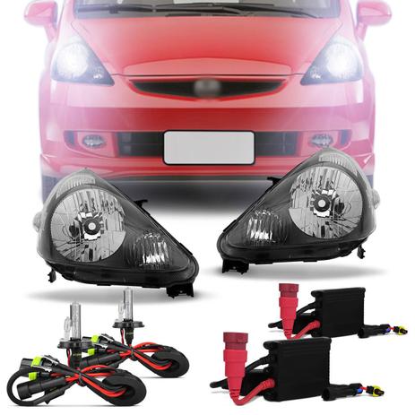 Farol Fit 2003 2004 2005 2006 2007 2008 Máscara Negra + Par Xênon 6000K - Prime é boa?