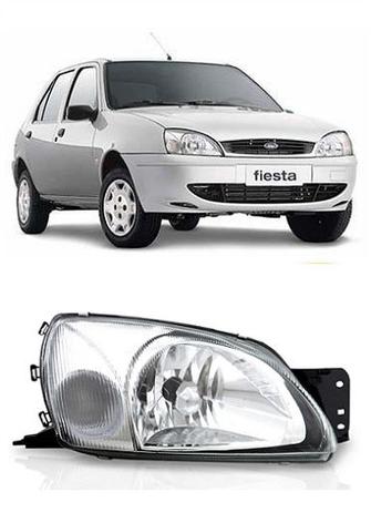 Farol Ford Fiesta 2000 a 2007 Courier 2000 a 2013 Pisca Cristal Menor preço em Farol Ford Fiesta 2000 a 2007 Courier 2000 a 2013 Pisca Cristal