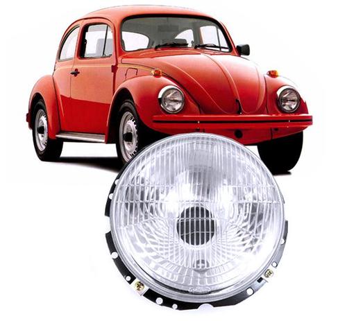 Farol Fusca Kombi 1976 A 1996 Lente Estriada - Fortluz Menor preço em Farol Fusca Kombi 1976 A 1996 Lente Estriada - Fortluz