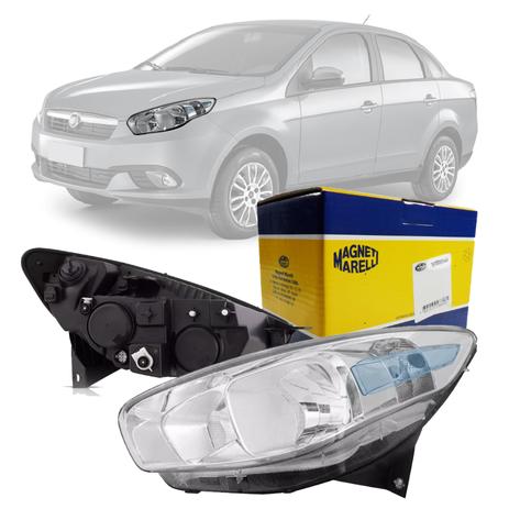 Farol Grand Siena 2012 2013 2014 Foco Duplo Cromado Original (Magneti Marelli) Esquerdo Menor preço em Farol Grand Siena 2012 2013 2014 Foco Duplo Cromado Original (Magneti Marelli) Esquerdo