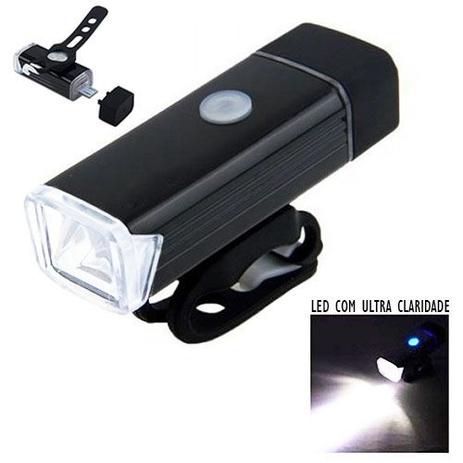 Farol Lanterna Bike Bicicleta Luz LED Alto Recarregável USB - Xf Menor preço em Farol Lanterna Bike Bicicleta Luz LED Alto Recarregável USB - Xf