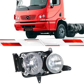 FAROL LE MERCEDES BENZ 715 C 915C ACELLO 2003 Em Diante DUPLO COM SUPORTE - Orgus Menor preço em FAROL LE MERCEDES BENZ 715 C 915C ACELLO 2003 Em Diante DUPLO COM SUPORTE - Orgus