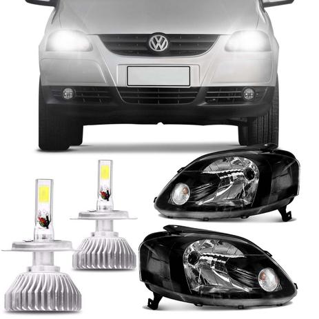 Farol Máscara Negra Fox CrossFox SpaceFox 2005 a 2009 + Kit Lâmpada Super Led 3D 6000K - Prime Menor preço em Farol Máscara Negra Fox CrossFox SpaceFox 2005 a 2009 + Kit Lâmpada Super Led 3D 6000K - Prime