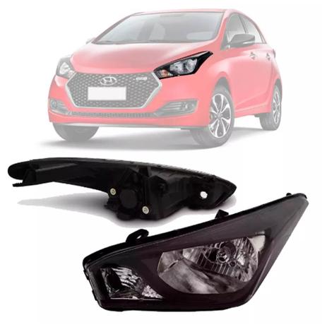 Farol Máscara Negra Hyundai Hb20 Hb20S - Lado Passageiro - Arteb Menor preço em Farol Máscara Negra Hyundai Hb20 Hb20S - Lado Passageiro - Arteb