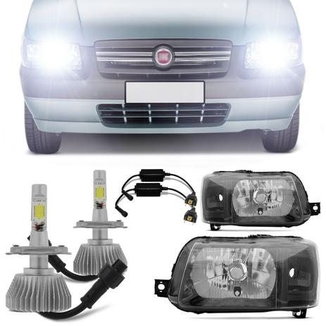 Farol Máscara Negra Uno Fiorino 04 a 14 Pitbull + Kit Lâmpada Super Led 6000K - Prime Menor preço em Farol Máscara Negra Uno Fiorino 04 a 14 Pitbull + Kit Lâmpada Super Led 6000K - Prime