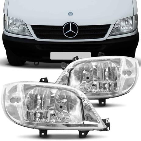 Farol Mercedes Benz Sprinter 2001 2002 2003 Lente Estriada - Tyc Menor preço em Farol Mercedes Benz Sprinter 2001 2002 2003 Lente Estriada - Tyc