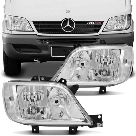 Farol Mercedes Benz Sprinter 2003 2004 2005 2006 2007 2008 2009 2010 2011 com Auxiliar Lente Lisa - Depo Menor preço em Farol Mercedes Benz Sprinter 2003 2004 2005 2006 2007 2008 2009 2010 2011 com Auxiliar Lente Lisa - Depo