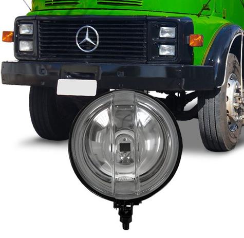 Farol Milha Caminhão Mb 1113 1313 Cara Preta Lente Vidro Auxiliar 136mm - Fortluz Menor preço em Farol Milha Caminhão Mb 1113 1313 Cara Preta Lente Vidro Auxiliar 136mm - Fortluz