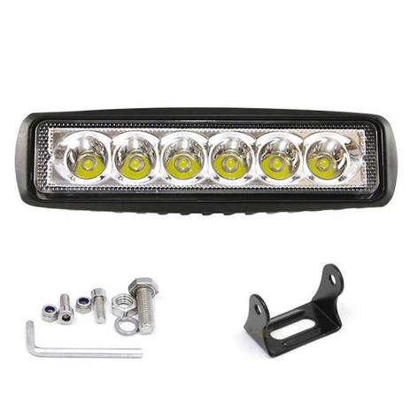 Farol Milha Led Retangular 18W 12V 24V 6 Leds - Mrmk Menor preço em Farol Milha Led Retangular 18W 12V 24V 6 Leds - Mrmk