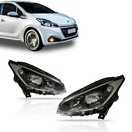 Farol Peugeot 208 Mascara Negra Com Led 2013 2014 2015 - Valeo Menor preço em Farol Peugeot 208 Mascara Negra Com Led 2013 2014 2015 - Valeo
