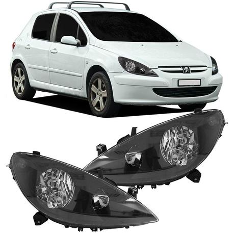 Farol Peugeot 307 2003 2004 2005 2006 Máscara Negra - Sp acessórios Menor preço em Farol Peugeot 307 2003 2004 2005 2006 Máscara Negra - Sp acessórios