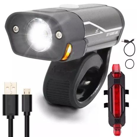 Farol Recarregável Para Bicicleta Bike + Lanterna Sinalizador Traseiro Kit Profissional - Best Menor preço em Farol Recarregável Para Bicicleta Bike + Lanterna Sinalizador Traseiro Kit Profissional - Best