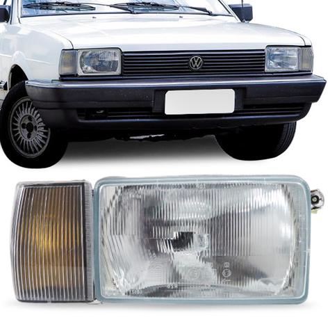 Farol Santana Quantum CL GL 86 87 88 89 90 Lente Vidro e Pisca Cristal Lado Passageiro - Varius Menor preço em Farol Santana Quantum CL GL 86 87 88 89 90 Lente Vidro e Pisca Cristal Lado Passageiro - Varius