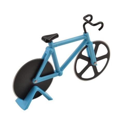 Fatiador Cortador de Pizza em Aço Inox Bicicleta Azul - Dolcehome Menor preço em Fatiador Cortador de Pizza em Aço Inox Bicicleta Azul - Dolcehome