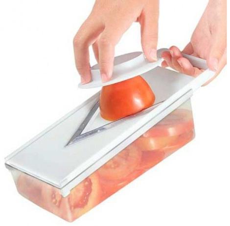 Fatiador de tomate legumes com recipiente coletor plastico - Keita é boa?