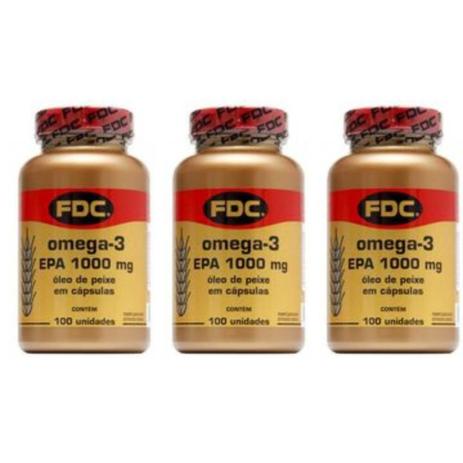 Fdc Omega 3 1000mg C/100 (Kit C/03) Menor preço em Fdc Omega 3 1000mg C/100 (Kit C/03)