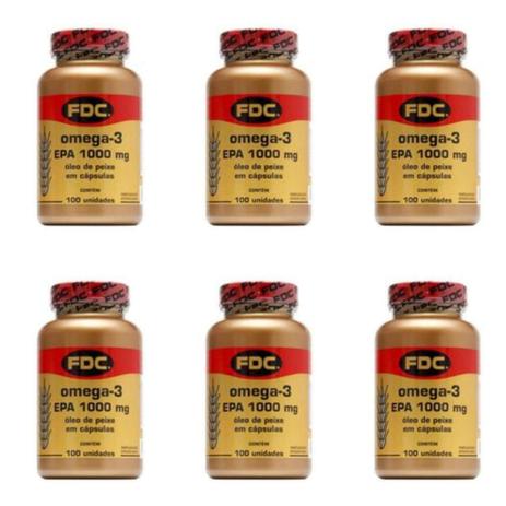 Fdc Omega 3 1000mg C/100 (Kit C/06) Menor preço em Fdc Omega 3 1000mg C/100 (Kit C/06)
