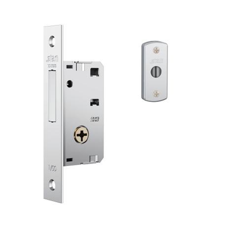 Fechadura Auxiliar Chave Tetra Espelho Roseta Inox - Stam 1003 Externa - Broca 18mm Menor preço em Fechadura Auxiliar Chave Tetra Espelho Roseta Inox - Stam 1003 Externa - Broca 18mm