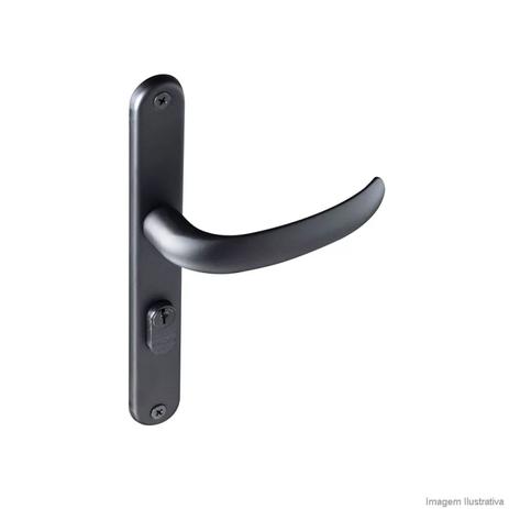 Fechadura Externa Aço Zamac Concept com Espelho Pado Preto Menor preço em Fechadura Externa Aço Zamac Concept com Espelho Pado Preto