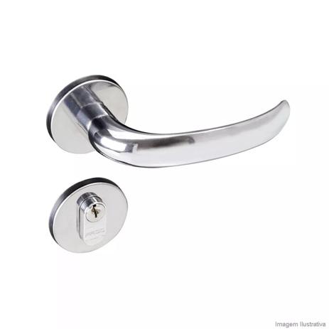Fechadura Externa Aço Zamac Concept com Roseta 406 Pado Cromado Menor preço em Fechadura Externa Aço Zamac Concept com Roseta 406 Pado Cromado