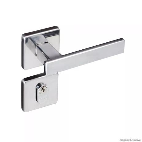 Fechadura Externa Aço Zamac Concept com Roseta 408 Pado Cromado Menor preço em Fechadura Externa Aço Zamac Concept com Roseta 408 Pado Cromado