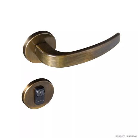 Fechadura Externa Aço Zamac Vic 930-80 com Roseta Redonda Pado Bronze Menor preço em Fechadura Externa Aço Zamac Vic 930-80 com Roseta Redonda Pado Bronze