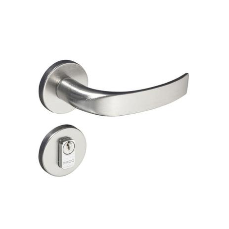 Fechadura Externa com Roseta Redonda Copa Cromo Acetinado - Pado Menor preço em Fechadura Externa com Roseta Redonda Copa Cromo Acetinado - Pado