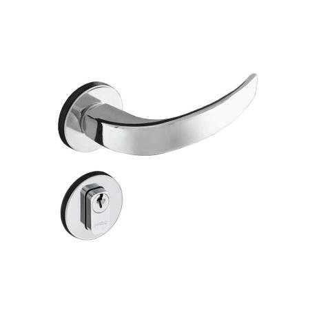 Fechadura externa de aço zamac Vic cromada acetinada Pado Menor preço em Fechadura externa de aço zamac Vic cromada acetinada Pado