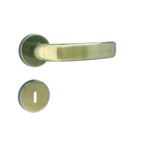 Fechadura interna de aço zamac Galaxy 4182 com roseta bronze latonado Aliança Menor preço em Fechadura interna de aço zamac Galaxy 4182 com roseta bronze latonado Aliança