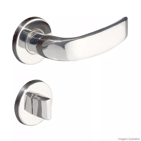 Fechadura para Banheiro Aço Zamac Victoria 55mm com Roseta Pado Cromado Menor preço em Fechadura para Banheiro Aço Zamac Victoria 55mm com Roseta Pado Cromado