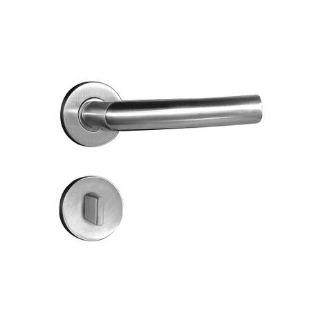 Fechadura para banheiro de inox Luma 55mm com roseta escovada Pado Menor preço em Fechadura para banheiro de inox Luma 55mm com roseta escovada Pado