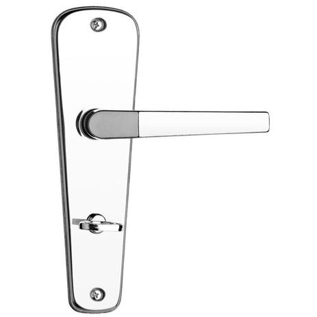 Fechadura para Banheiro Soprano Pop Line, Zincado e Inox - POPLINE-4053-PY-E11 Menor preço em Fechadura para Banheiro Soprano Pop Line, Zincado e Inox - POPLINE-4053-PY-E11