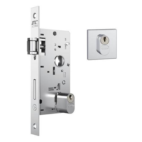 Fechadura pivotante externa roseta quadrada inox 803 stam Menor preço em Fechadura pivotante externa roseta quadrada inox 803 stam