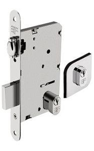Fechadura Pivotante Roseta Quadrada 841R55 - 3F Menor preço em Fechadura Pivotante Roseta Quadrada 841R55 - 3F