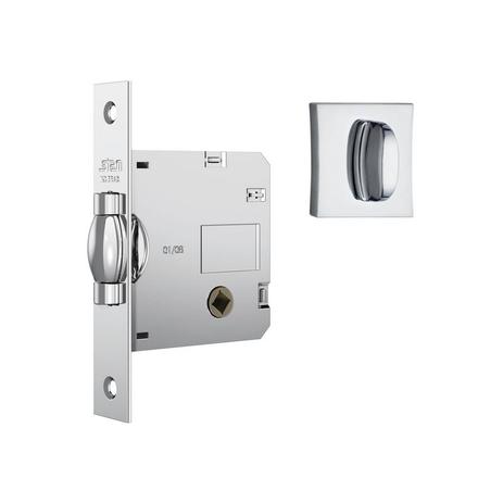 Fechadura pivotante roseta quadrada inox cromada 1025 stam Menor preço em Fechadura pivotante roseta quadrada inox cromada 1025 stam