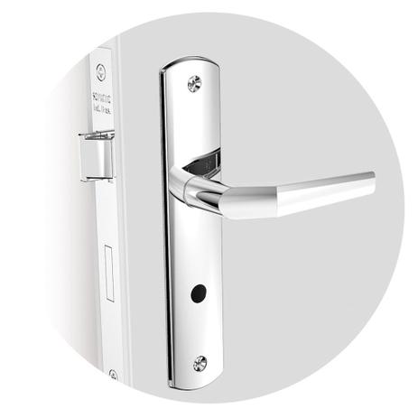 Fechadura Popline Reta Banheiro Cromado ESP26 40X53 - 03003081118 - Soprano Menor preço em Fechadura Popline Reta Banheiro Cromado ESP26 40X53 - 03003081118 - Soprano
