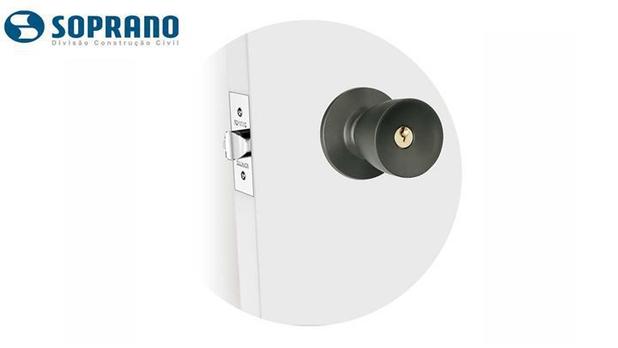Fechadura Soprano Cilindrica Externa Tulipa 90mm Preto Menor preço em Fechadura Soprano Cilindrica Externa Tulipa 90mm Preto