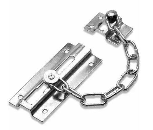fecho para porta e janela pega ladrão trava de segurança cromado com corrente brasfort 8012 Menor preço em fecho para porta e janela pega ladrão trava de segurança cromado com corrente brasfort 8012