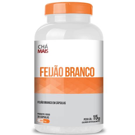 Feijão Branco 500mg Chá Mais 30 cápsulas Menor preço em Feijão Branco 500mg Chá Mais 30 cápsulas
