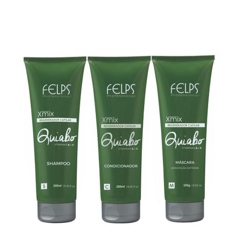 Felps Profissional Xmix Kit Quiabo Regenerador Capilar 3x250ml Menor preço em Felps Profissional Xmix Kit Quiabo Regenerador Capilar 3x250ml