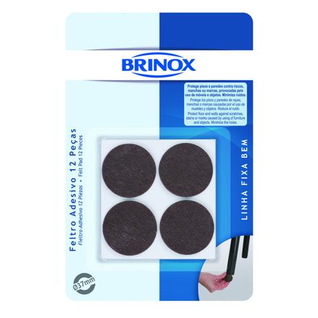 Feltro Adesivo 37 cm Com 12 Peças - Brinox Menor preço em Feltro Adesivo 37 cm Com 12 Peças - Brinox